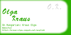 olga kraus business card